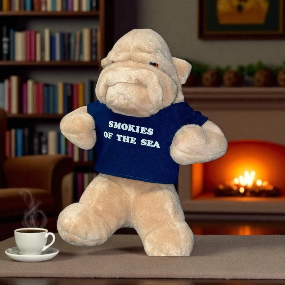 Mary Meyer Plush Dog Bulldog Sharpei Stuffed Animal Smokies of the Sea Vintage